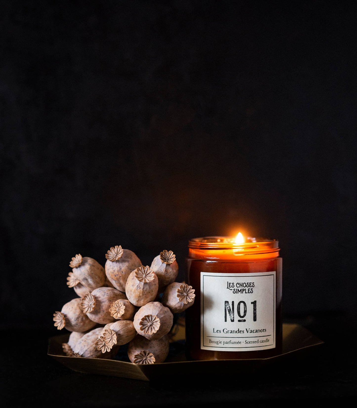 Medium Scented Soy-Wax Candle -Nr1 (Amber): Only the candle