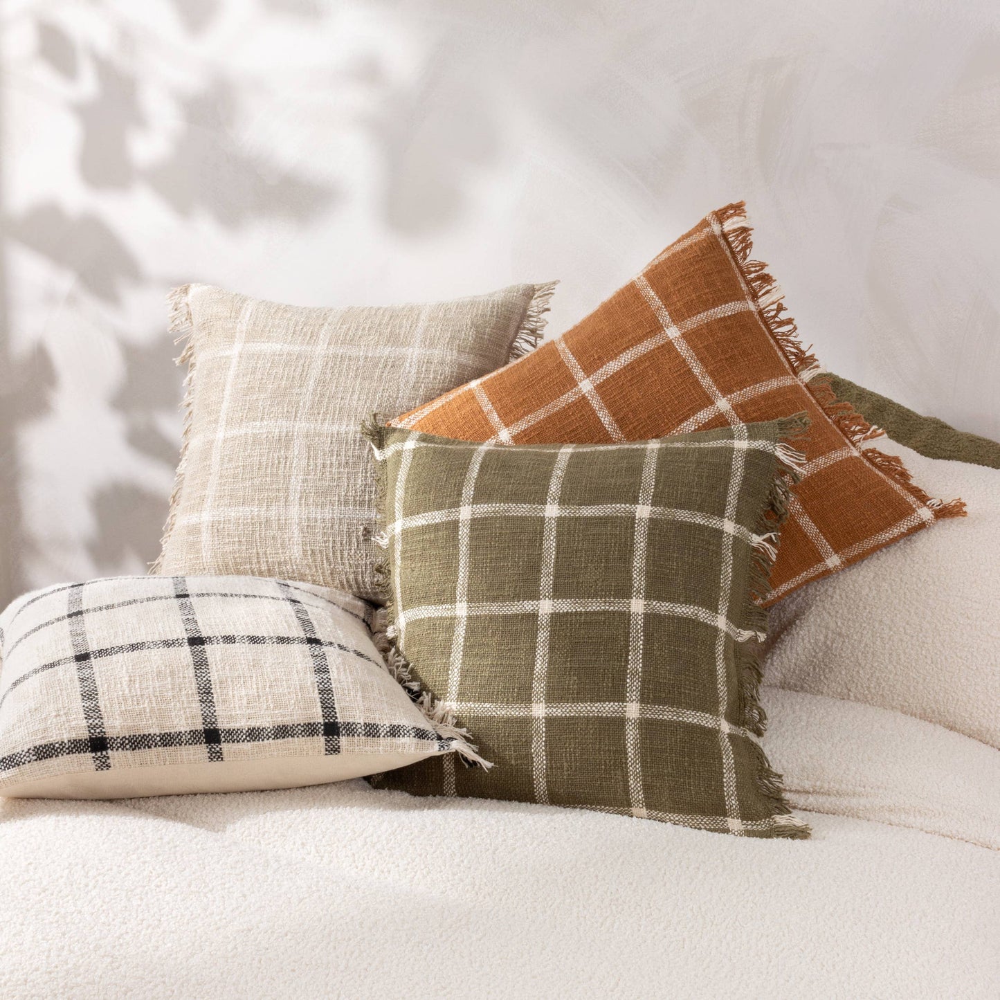 Beni Cushion Stone/Natural: Stone/Natural / Feather Filled / 45 x 45cm