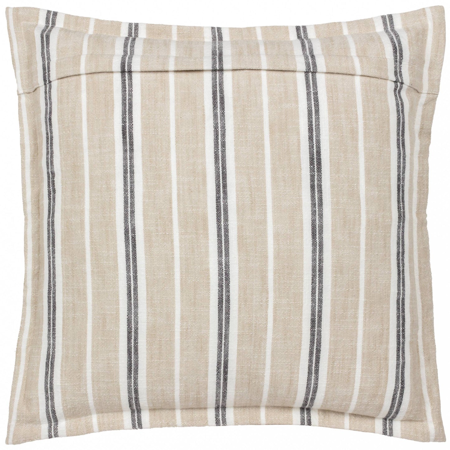 Hebble Striped Cushion Natural Black: Natural Black / Feather Filled / 50 x 50cm