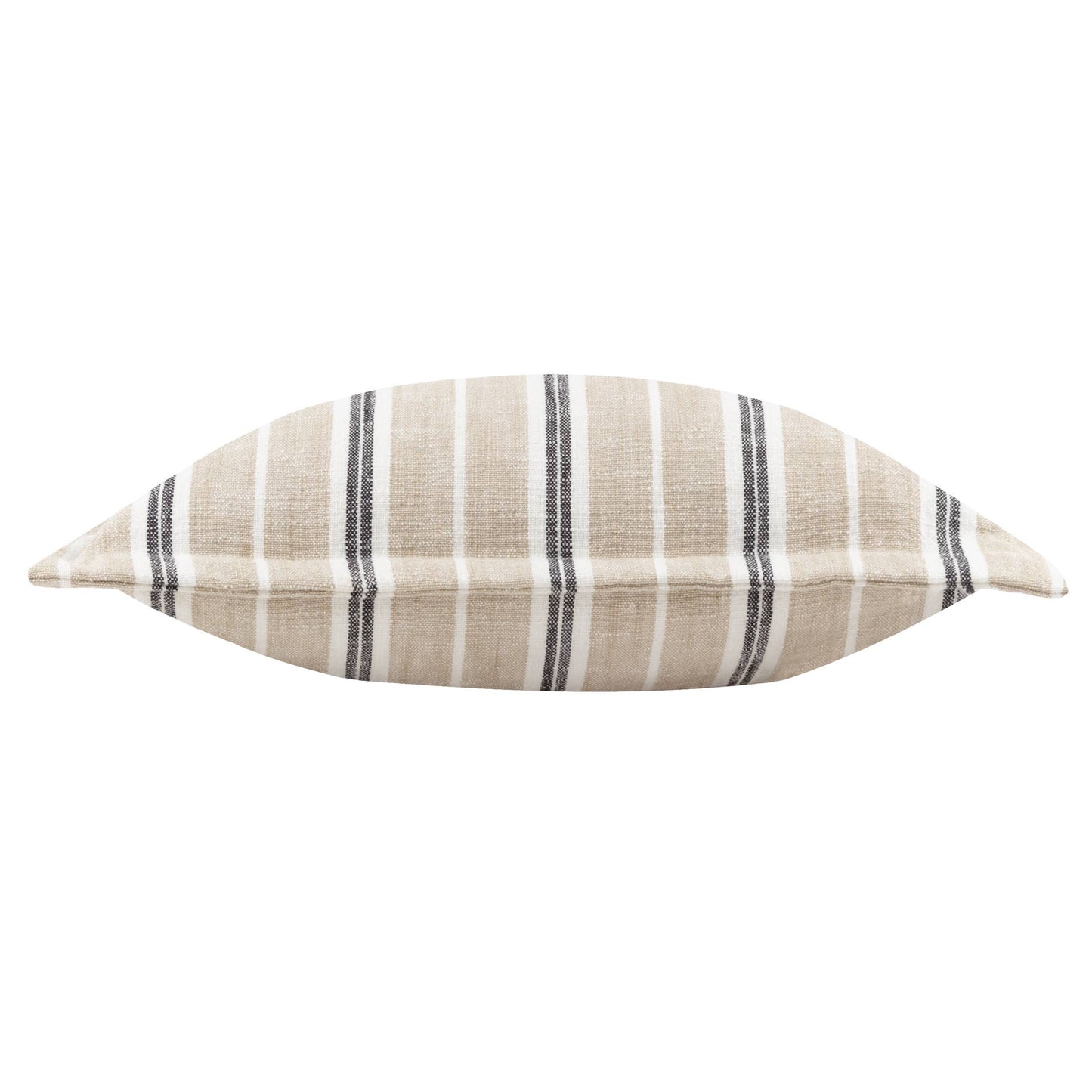 Hebble Striped Cushion Natural Black: Natural Black / Feather Filled / 50 x 50cm