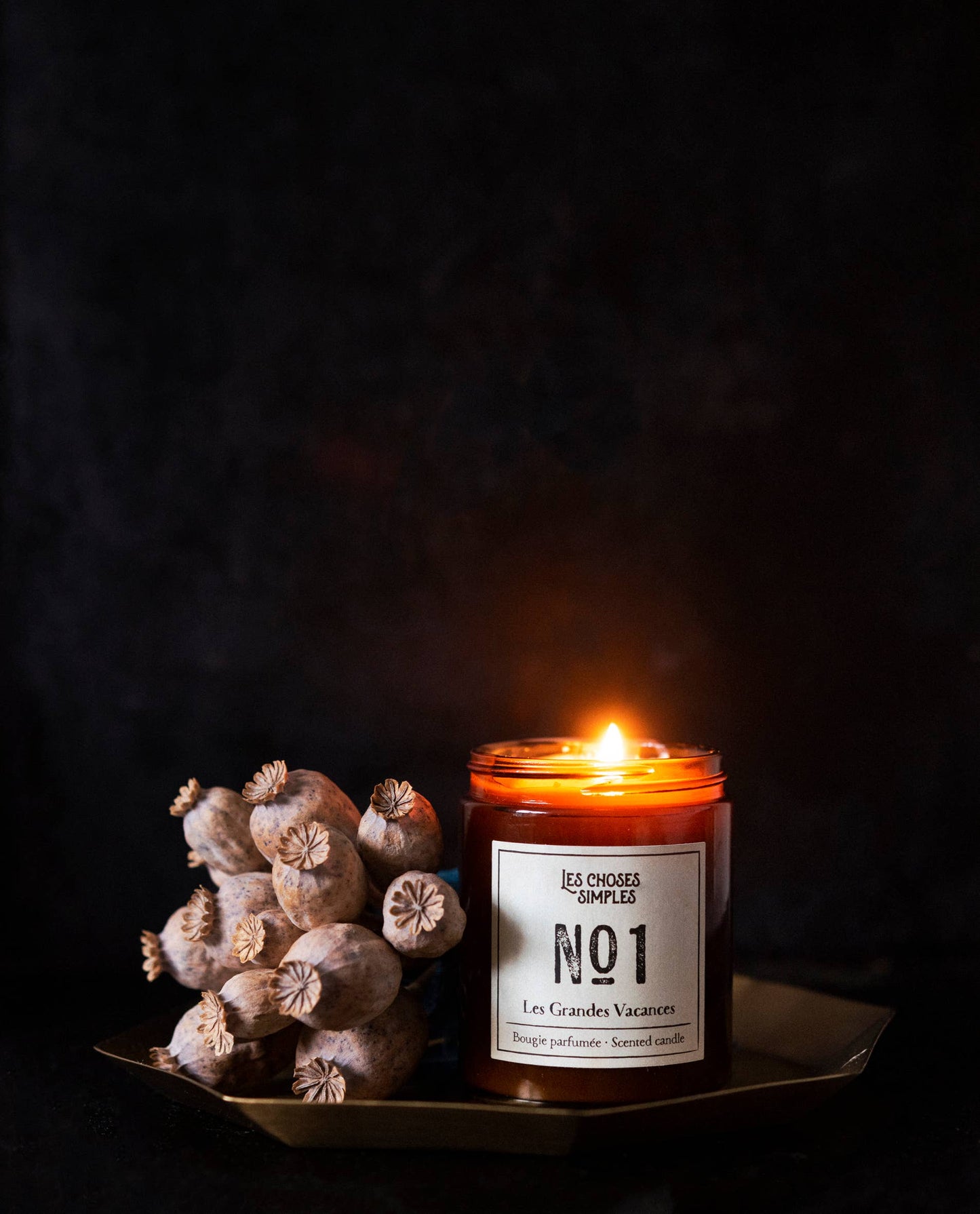Medium Scented Soy-Wax Candle -Nr1 (Amber): Only the candle
